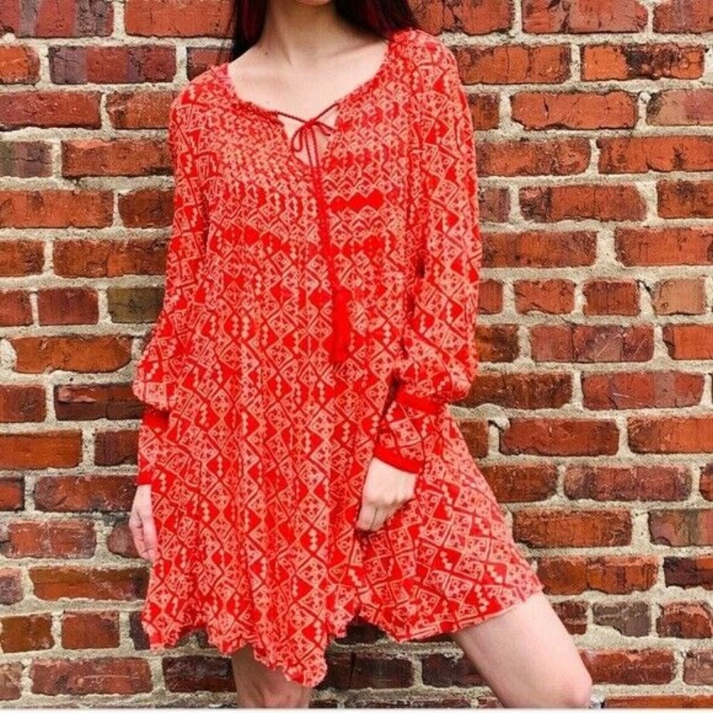 Free People Marlow Pleated Pintuck Oversized Dress